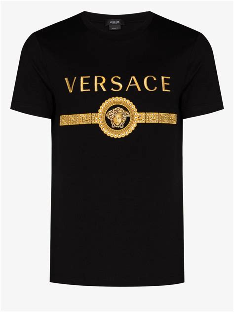 versace collection black and white t shirt|versace t shirt price.